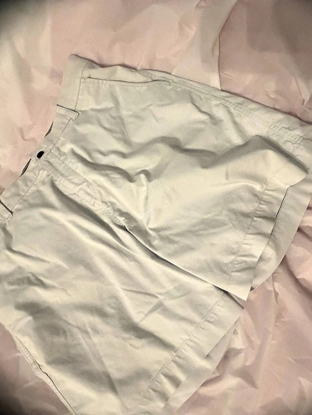 Nike Dri-FIT Golf Short Waist 34 Beige Flat Front Dress/Casual